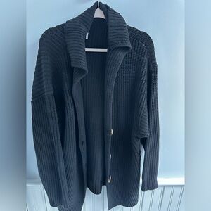 Free People long Black Cardigan Sweater